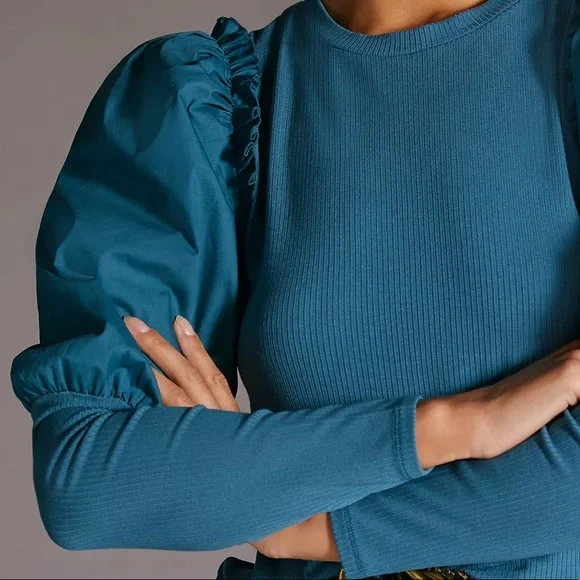 Sunday In Brooklyn Ruffled Contrast Top XS - Picture 5 of 6